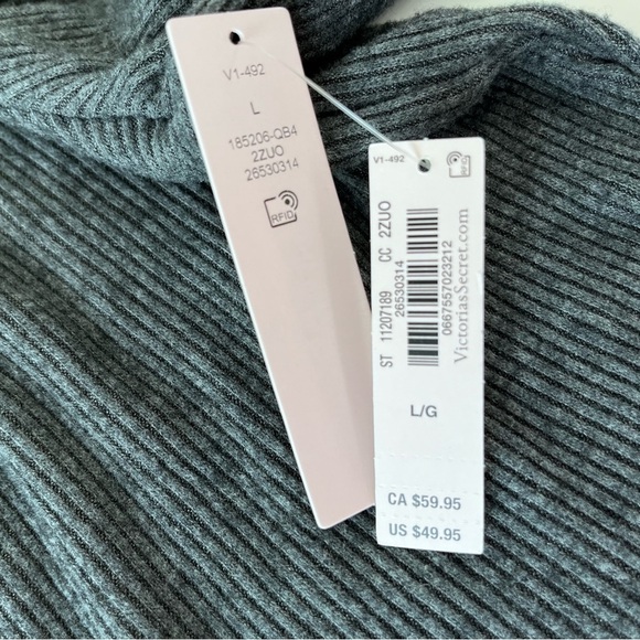 Victoria Secret Gray Button Crop Cardigan Sweater - Picture 10 of 14